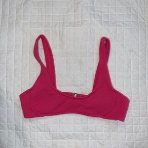 Solid Hot Pink Bikini Top